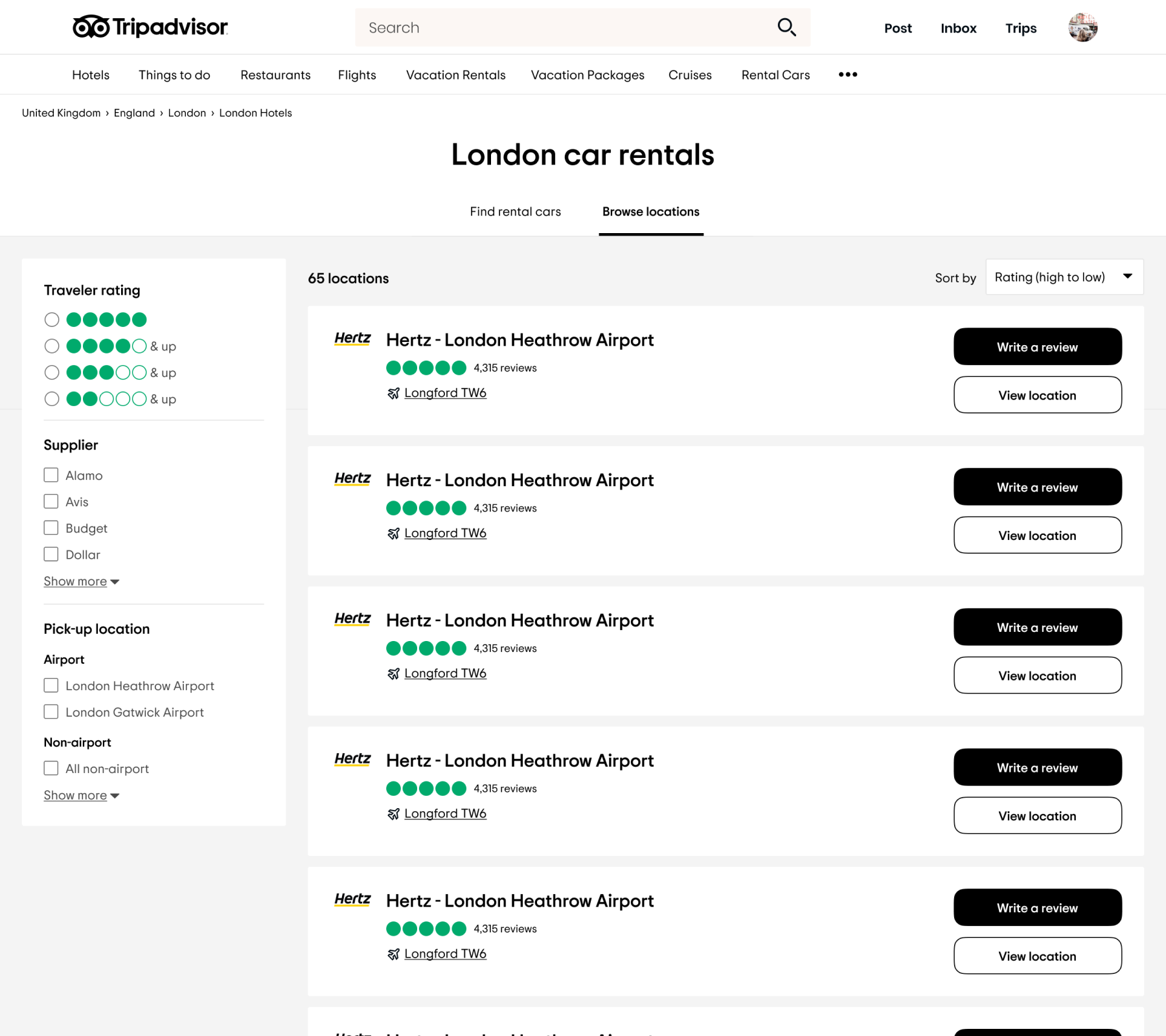 Andrew Cloud Rental Cars at Tripadvisor